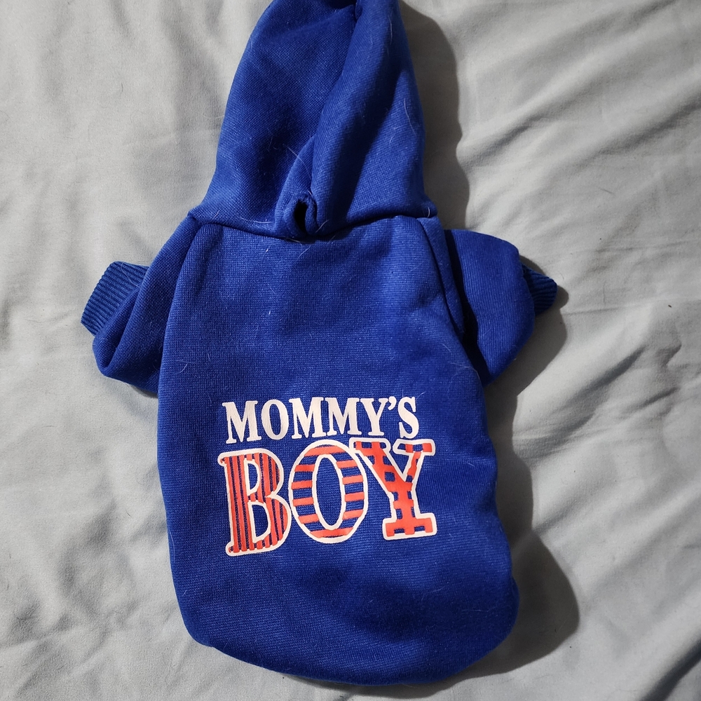 Blue Hoodie for Dogs - Mommy's Boy
